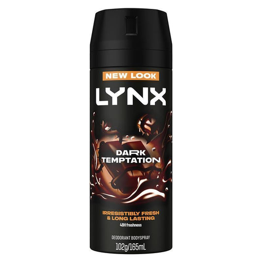 LYNX Dark Temptation Men's Deodorant Spray 165ml – 48hr Protection