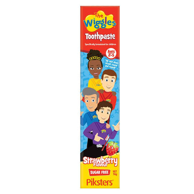 Piksters The Wiggles Toothpaste Sugar Free Strawberry Ages 2-5 96g - Fun Dental Care for Kids