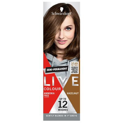 Schwarzkopf LIVE Colour Hazelnut - Semi-Permanent Hair Color, 75ml