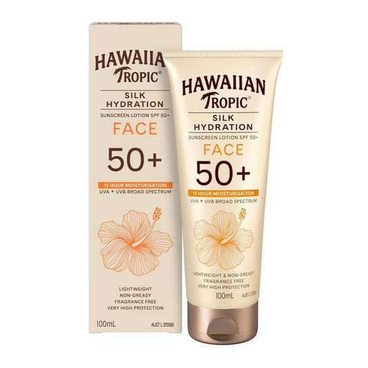 Hawaiian Tropic SPF 50+ Silk Hydration Face - 100ml