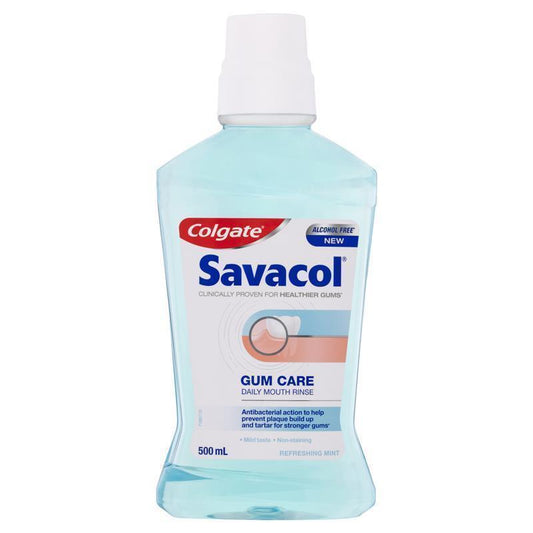 Colgate Savacol Gum Care Daily Mouthwash 500mL - Antibacterial Formula