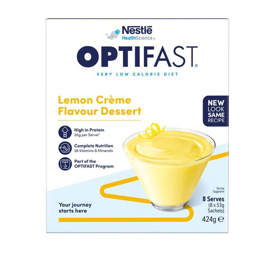 Optifast VLCD Dessert Lemon - 8 x 53g - Refreshing Weight Loss Option