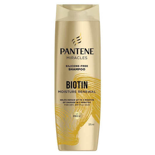 Pantene Miracles Biotin Daily Moisture Renew Shampoo 375ml - Silicone-Free
