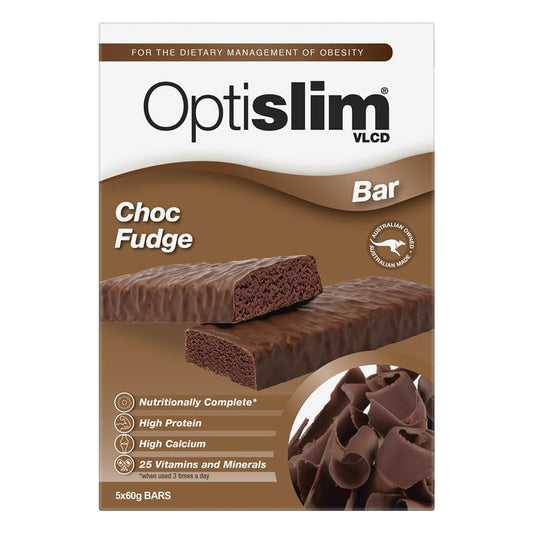 OptiSlim VLCD Bar - Choc Fudge - 5 x 60g-Auzzi Store