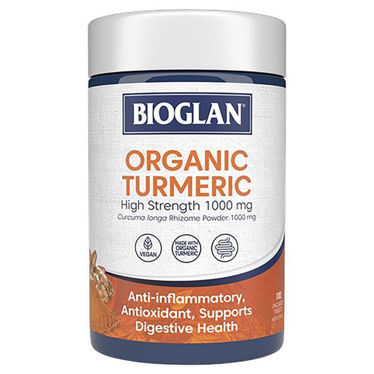 Bioglan Organic Turmeric 1000mg - 100 Tablets-Auzzi Store