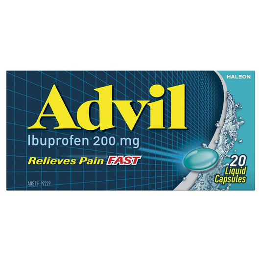 Advil Ibuprofen Pain Relief - 20 Liquid Capsules (200mg)-Auzzi Store