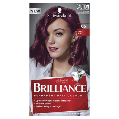 Schwarzkopf Brilliance 05 Dark Ruby Hair Color - Permanent Fashion Shade