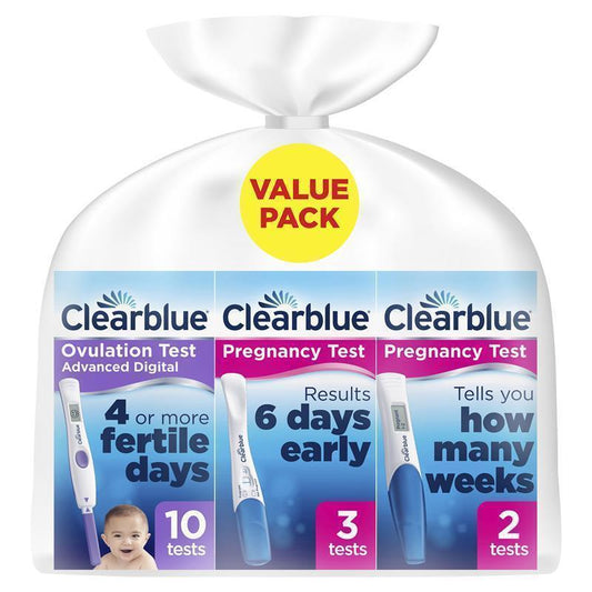 Clearblue Plan+Check+Date Value Pack – 10 Ovulation & 5 Pregnancy Tests
