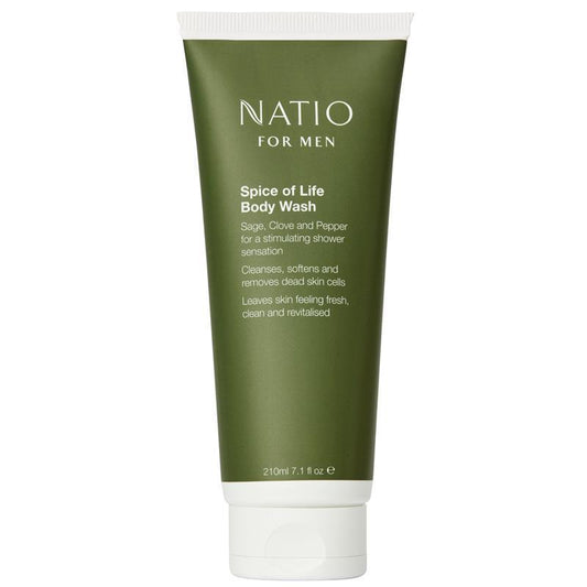 Natio Spice of Life Body Wash for Men 210ml – Refresh & Deodorize - Auzzistore