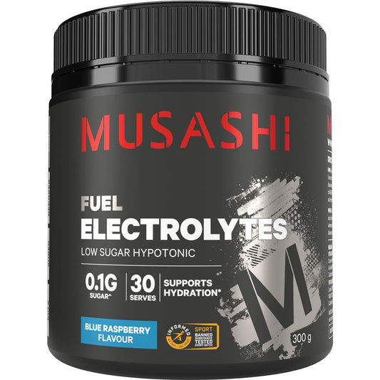Musashi Electrolytes - Blue Raspberry 300g - Auzzistore