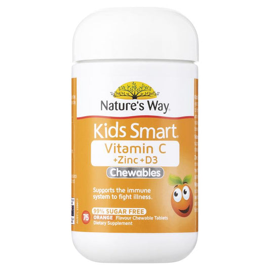 Nature's Way Kids Smart Vitamin C + Zinc + D3 - 75 Chewable Tablets – view 2