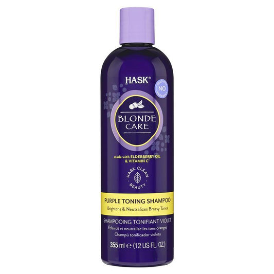 Hask Blonde Care Purple Shampoo 355ml - Brightening Formula