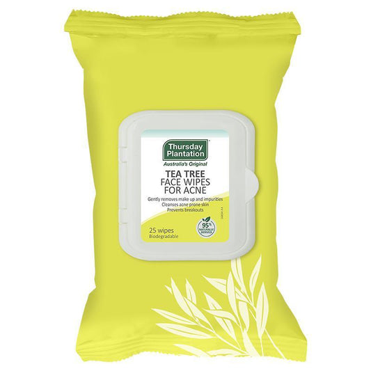Thursday Plantation Tea Tree Face Wipes for Acne - 25 Pack-Auzzi Store