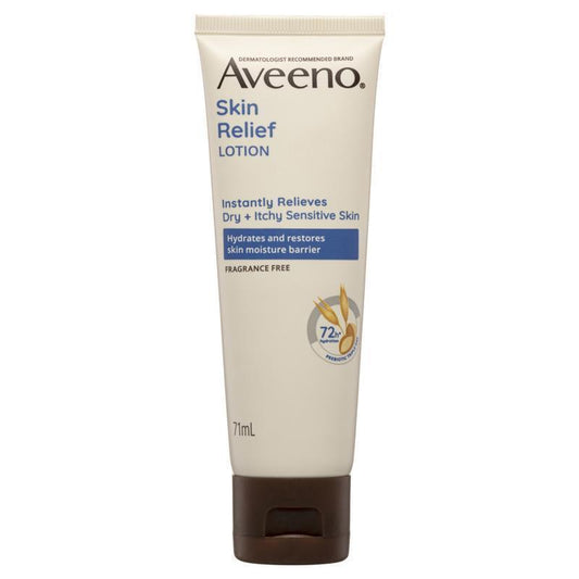 Aveeno Skin Relief Moisturising Lotion 71g - Fragrance-Free Hydration for Sensitive Skin - Auzzi Store