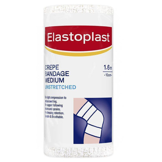 Elastoplast Medium Weight Crepe Bandage 10cm x 1.6m for Injury Support-Auzzi Store