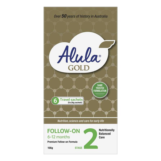 Alula Gold Stage 2 Follow-On Formula (6-12 Months) - 6 x 26g Stick Packs - Auzzi Store