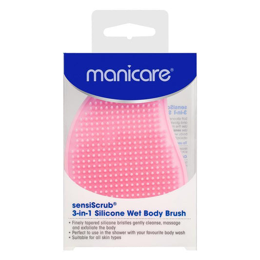 Manicare SensiSrub 3-In-1 Silicone Wet Body Brush - Gentle Exfoliation - Auzzi Store