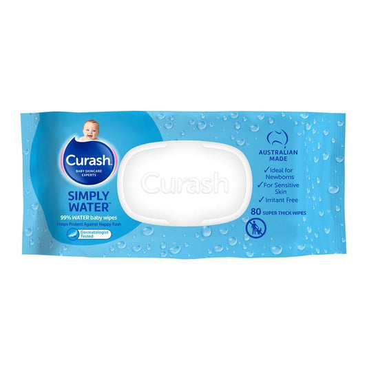 Curash Simply Water Wipes - 80 Pack of Gentle Baby Care-Auzzi Store