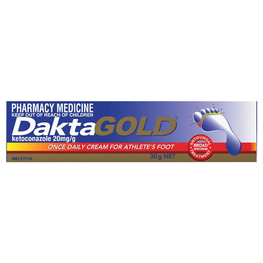 DaktaGold Once Daily Antifungal Cream for Athlete's Foot - 30g-Auzzi Store