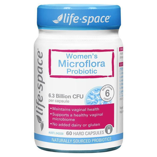 Life-Space Women's Probiotic Microflora 60 Capsules for Vaginal Health