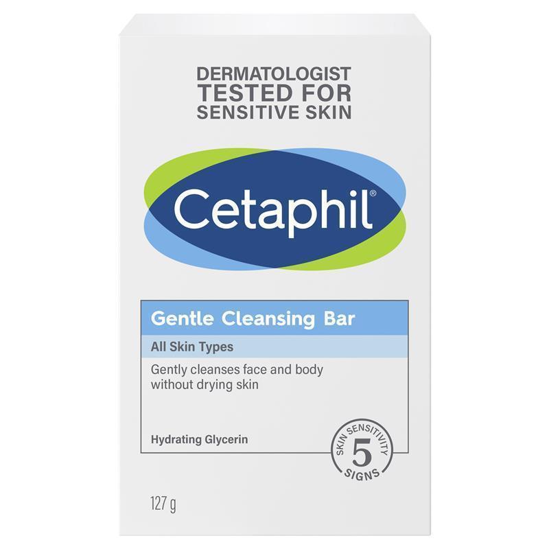 Cetaphil Gentle Cleansing Bar 127g – Hypoallergenic for Sensitive Skin