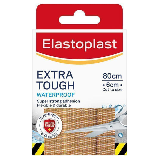 Elastoplast Extra Tough Waterproof Plasters Cut to Size - 80cm x 6cm - Auzzistore