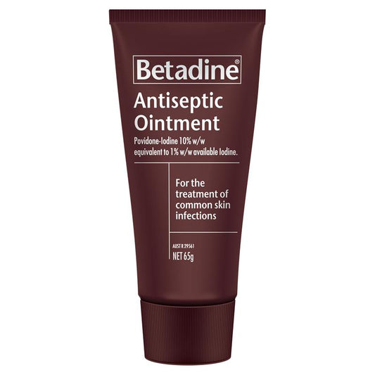 Betadine Antiseptic Ointment - 65g - Effective Antiseptic Cream for Mild Skin Infections-Auzzi Store