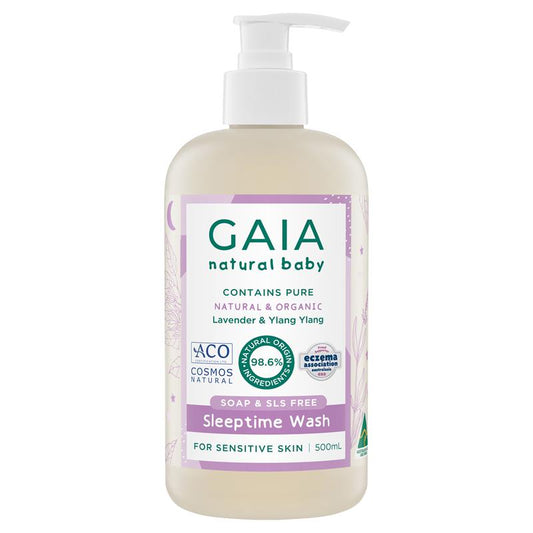 Gaia Natural Baby Sleeptime Bath Wash 500ml - Gentle & Calming-Auzzi Store
