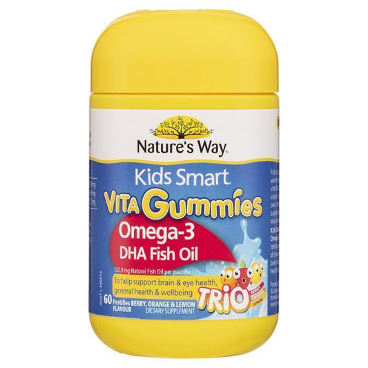 Nature's Way Kids Smart Vita Gummies Omega-3 DHA Fish Oil - 60 Pastilles - Auzzi Store