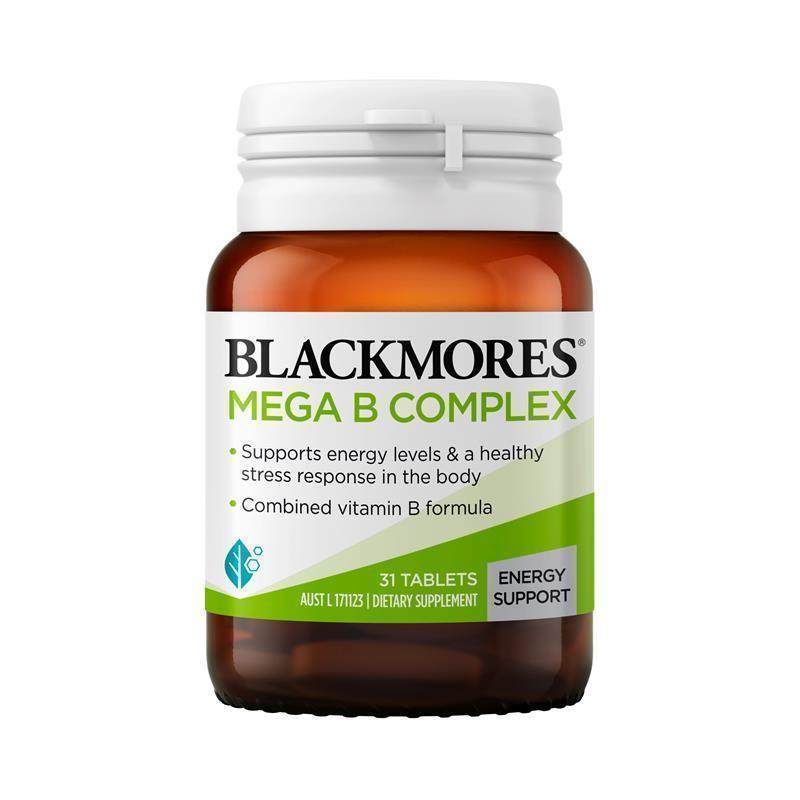Blackmores Mega B Complex, High Potency B Vitamins, 31 Tablets