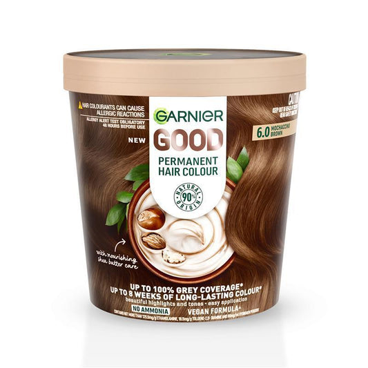 Garnier Good Hair Colour 6.0 Mochaccino Brown - 90% Natural Formula