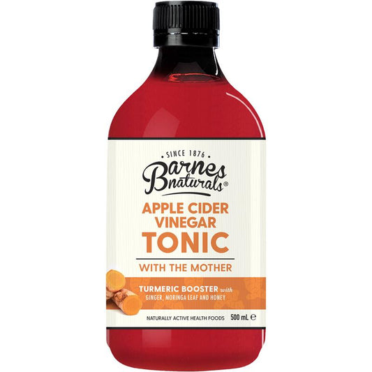 Barnes Naturals Apple Cider Vinegar Tonic with The Mother Turmeric Booster 500ml - Health-Boosting Elixir - Auzzi Store