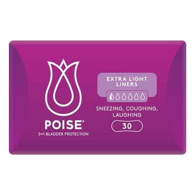 Poise Extra Light 3-in-1 Bladder Leak Liners - 30 Pads