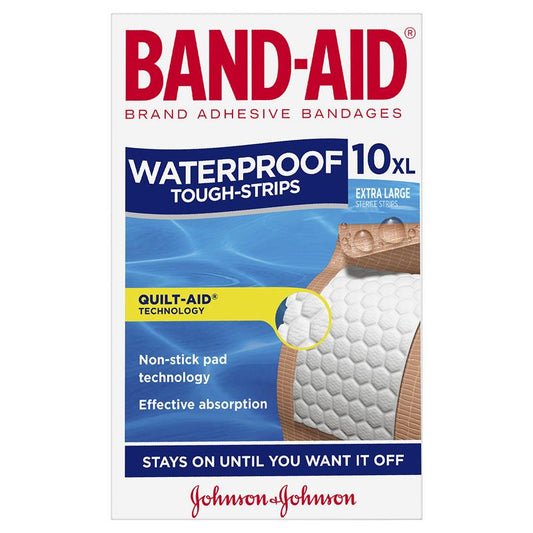 Band-Aid Waterproof Tough Strips Extra Large - 10 Pack-Auzzi Store