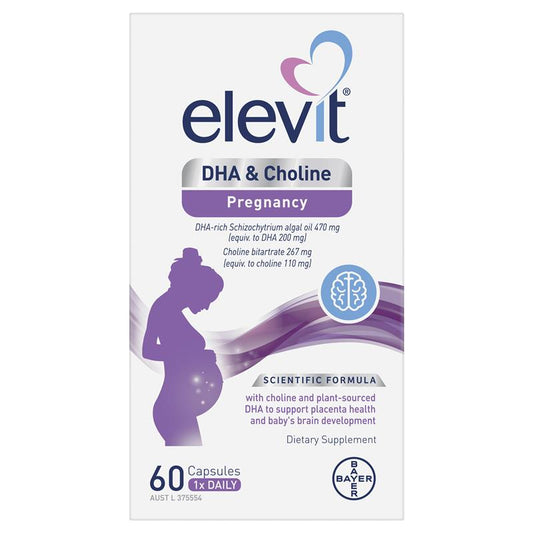 Elevit DHA + Choline Pregnancy - 60 Capsules for Maternal Health – view 2