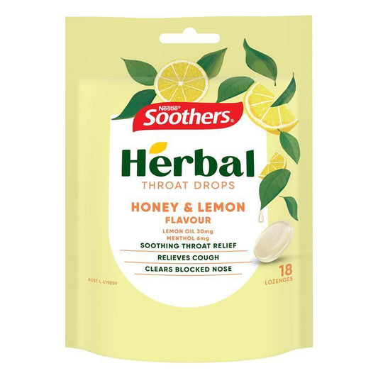 Nestle Soothers Herbal Honey & Lemon - 18 Lozenges (63g)