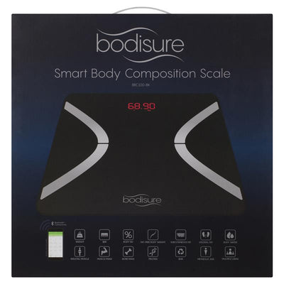 BodiSure Smart Body Bluetooth Composition Scale Black - Track Your Health Effortlessly