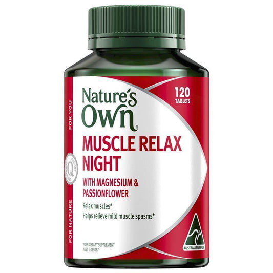 Nature's Own Muscle Relax Night with Magnesium & Passionflower 120 Tablets