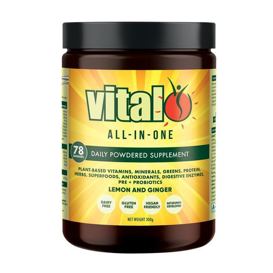 Vital All In One Lemon & Ginger Powder - 300g Nutritional Boost