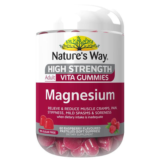Nature's Way Magnesium + D3 Gummies, Extra Strength, Sugar-Free, 60 - Auzzistore