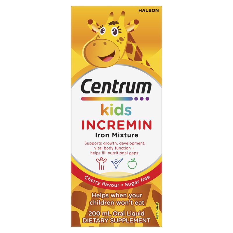 Centrum Kids Incremin Iron Mixture - Cherry Flavour 200ml-Auzzi Store