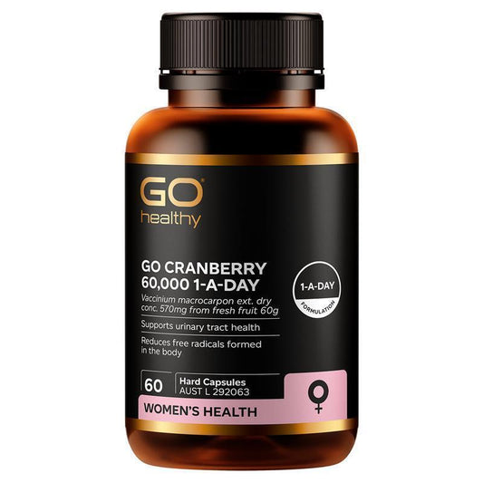 GO Healthy Cranberry Extract 60,000 mg – Urinary Support, 60 VegeCapsules