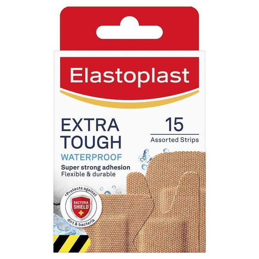 Elastoplast Extra Tough Waterproof Assorted Plasters - 15 Strips-Auzzi Store