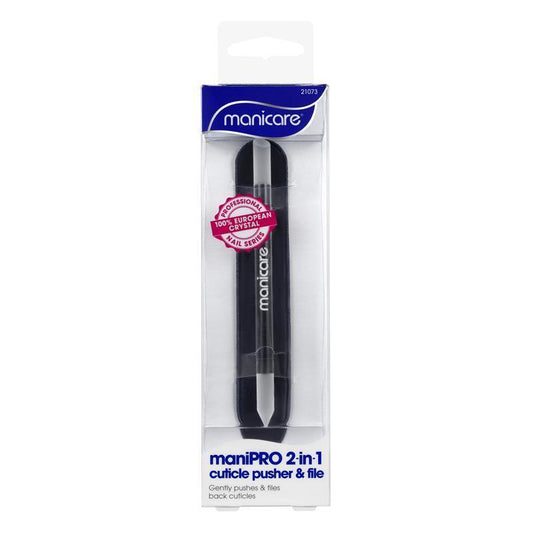 Manicare ManiPRO 2-In-1 Cuticle Pusher & File - European Crystal