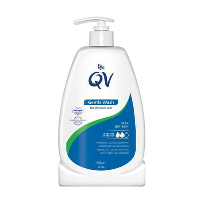 QV Gentle Wash for Dry & Sensitive Skin - Soap-Free Cleanser - 500g