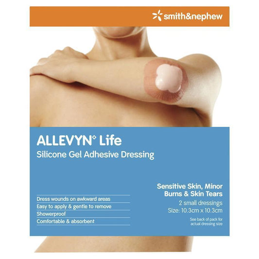 Allevyn Life Small Foam Dressing 10.3cm X 10.3cm - 2 Pack for Sensitive Skin-Auzzi Store