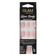 Glam By Manicare Glam Ready Pre-Glued Nails - Rose Petal Jelly - 30 Pieces