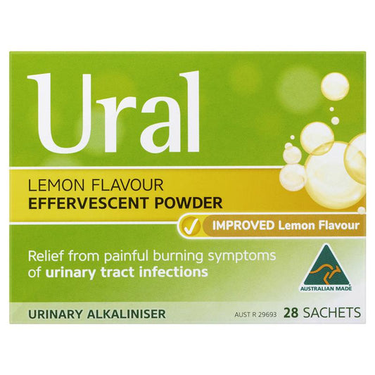 URAL Effervescent Powder Lemon - 28 Sachets-Auzzi Store