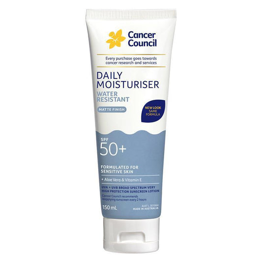 Cancer Council SPF 50+ Face & Body Moisturiser Water Resistant 150ml - Hydrating Sun Protection - Auzzi Store