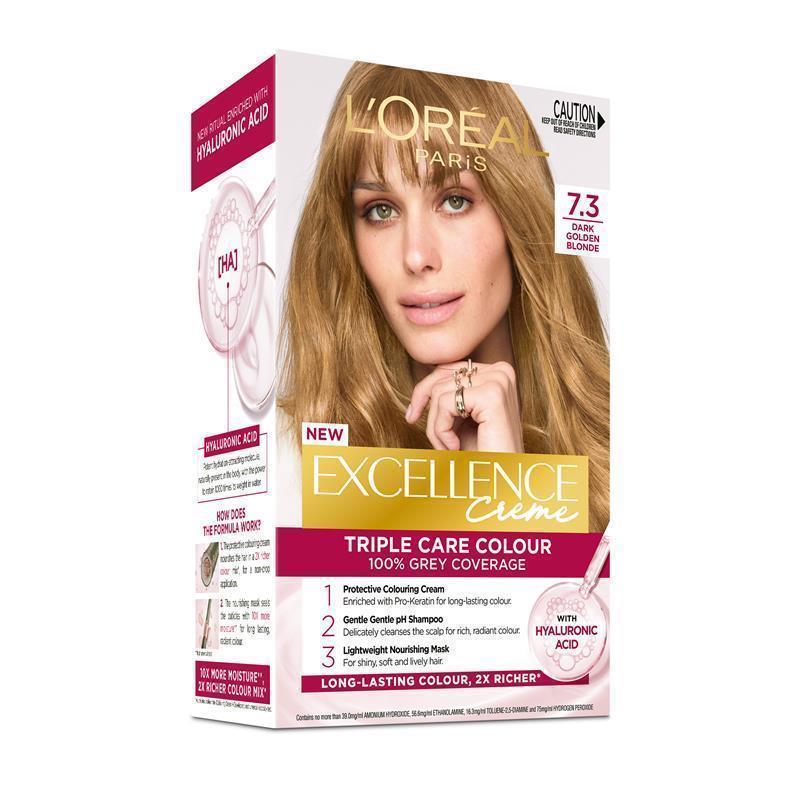 L'Oreal Excellence Creme 7.3 Dark Golden Blonde Hair Colour - 1 Unit - Auzzi Store